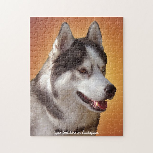 Puzzles personnalisés par puzzle enroué de chien (Vertical)