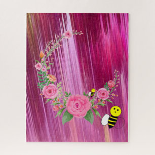 Puzzles Pinceau rose Bumblebee Floral