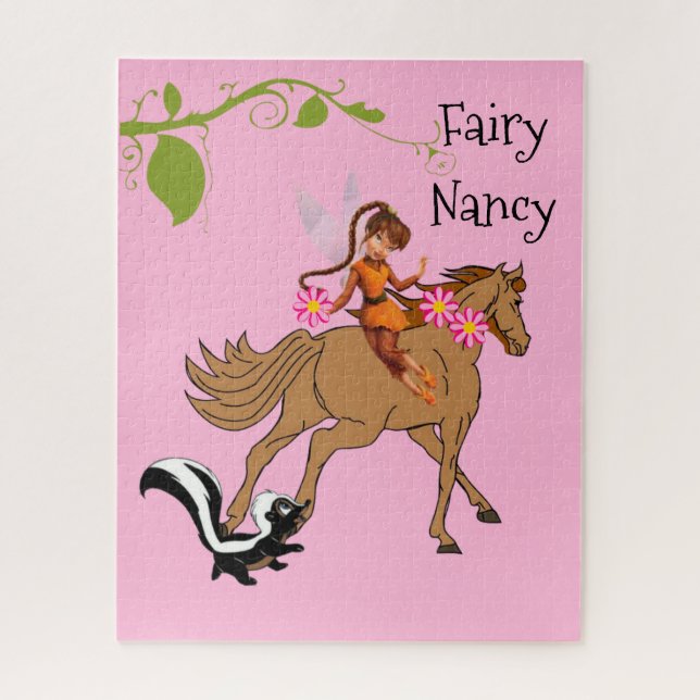 Puzzles Pink Fairy Horse Skunk (Vertical)