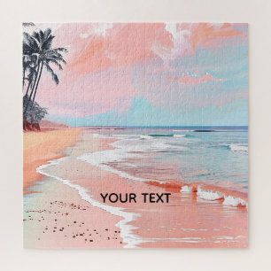 PUZZLES : Plage tropicale au coucher du soleil pas
