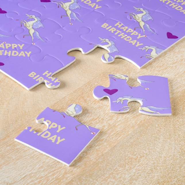 Puzzles Purple Unicorn Joyeux anniversaire (Côté)