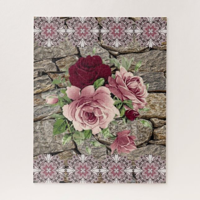 Puzzles Roses Floral Roche (Vertical)