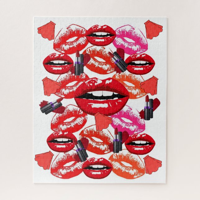Puzzles Rouge Lipstick Lipstick Lips (Vertical)