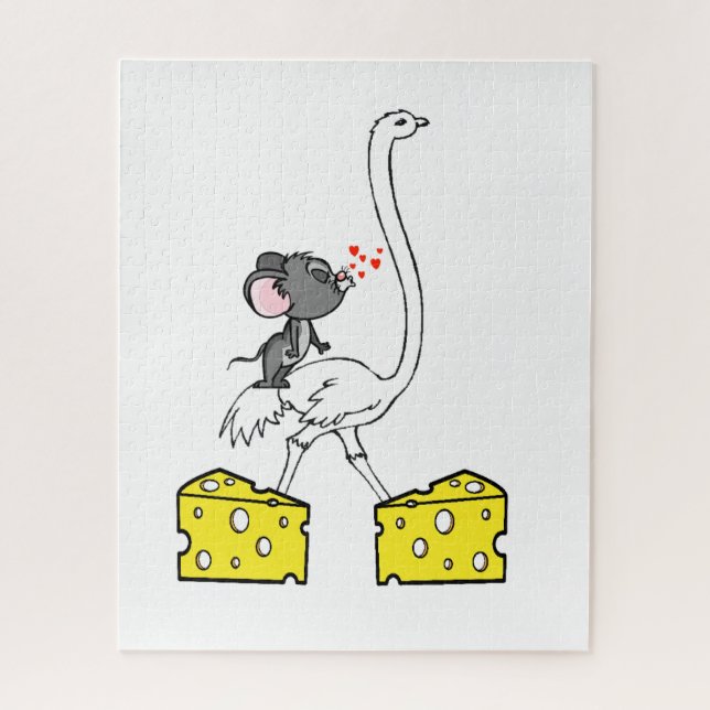 Puzzles Souris Fromage Autruche  (Vertical)