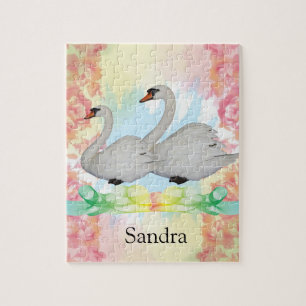 Puzzles Swan Floral