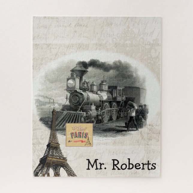 Puzzles Trains Vintages Paris France (Vertical)