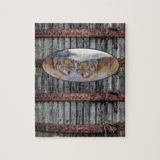 Puzzles Wolves de bois (Vertical)