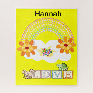 Puzzles Yellow Turtle Love