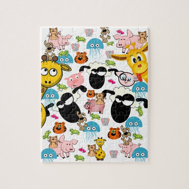 Puzzles Zoo Animaux Cochons Giraffe (Vertical)