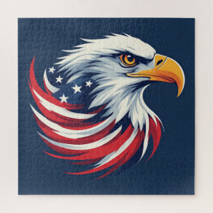 Pygargue à tête blanche Puzzle Patriotique América