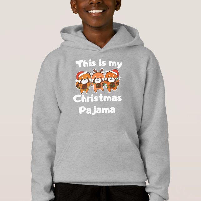 Pyjamas de Noël Panda Rouge (Devant)