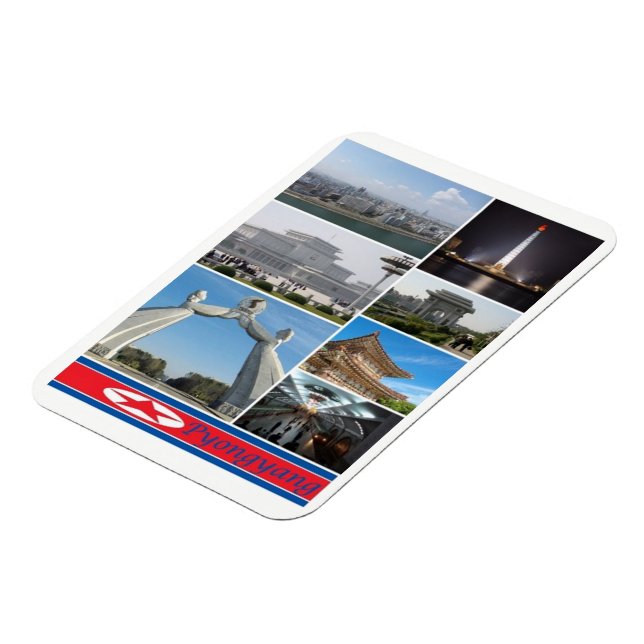 Pyongyang - Corée du Nord - Magnet (Côté Gauche)