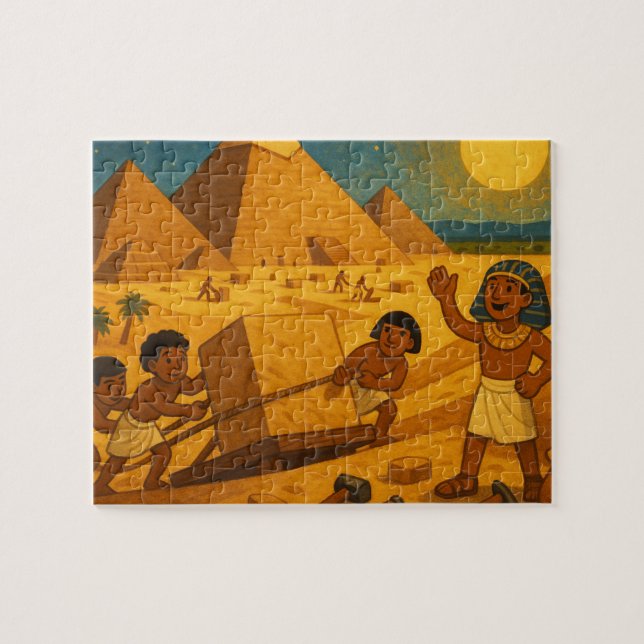 Pyramides égyptiennes antiques Puzzle d'or (Horizontal)