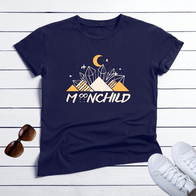 Pyramides enfant Lune d'or blanche cristal T-shirt (Créateur téléchargé)