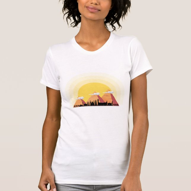 Pyramides T-Shirt - Ancienne Merveille de l'Egypte (Devant)