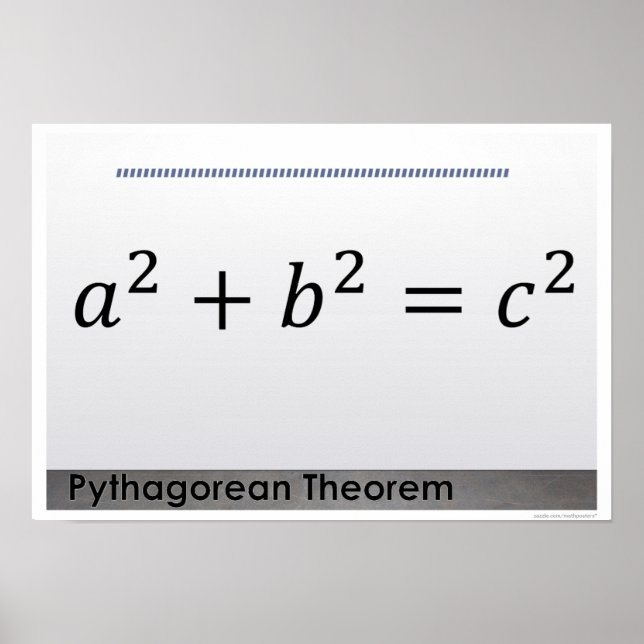Pythagorean Theorem Math Poster (Devant)