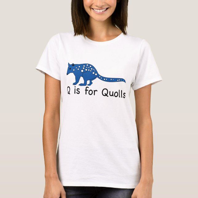 Q est pour le T-shirt de Quolls (Devant)