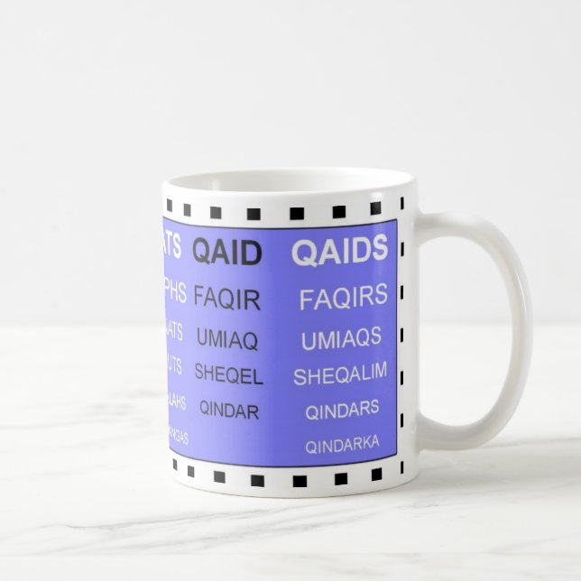 Q mots sans l'U mot jeux mug (Droite)