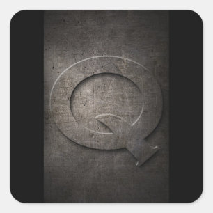 Q Stickers Monogramme métallique