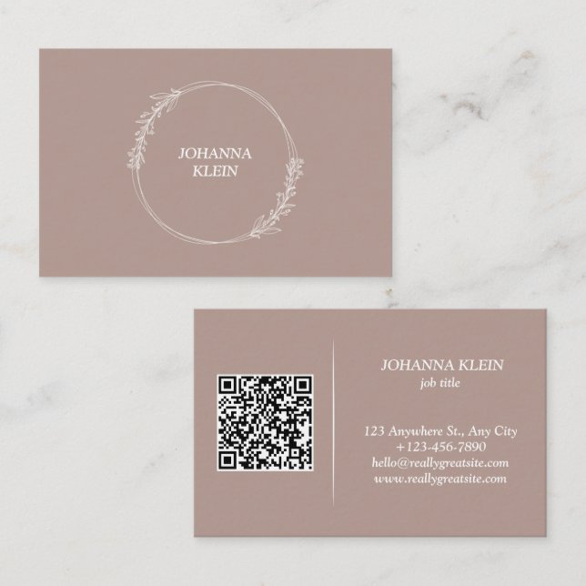 QR Code Carte de visite (Devant / Derrière)