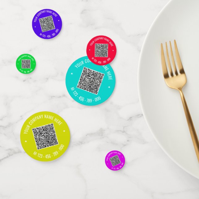QR Code Entreprise Colorful Confetti promotionnel (Groupe)