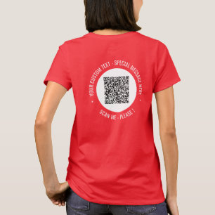 QR Code et T-shirt texte personnalisé Personnalisé