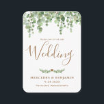 QR Code Eucalyptus Faire-part de mariage botanique<br><div class="desc">Eucalyptus Greenery Custom QR Code cartes de faire-part de mariage blanc design. Invitations amis et famille à votre journée spéciale, avec ce simple tout en un faire-part de mariage. Ces invitations à des sites Web mariages de QR Code sont parfaites lorsque vous souhaitez garder toutes les informations mariages sur votre...</div>