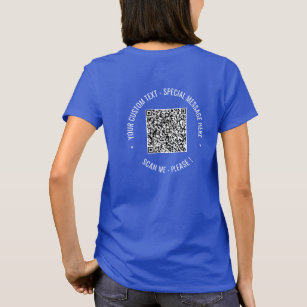  QR Code Info Texte T-shirt personnalisé moderne