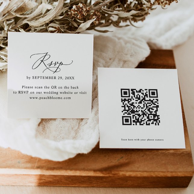 QR Code Modern Mariage en ligne Cartes RSVP (Créateur téléchargé)