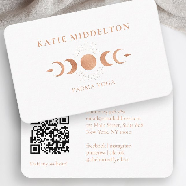 QR Code- Moon Yoga Reiki Carte de visite de bien-ê (Créateur téléchargé)