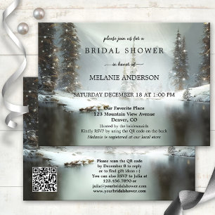 QR Code Noël Invitation à la douche nuptiale d'hiv