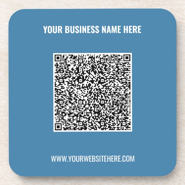 QR Code Nom commercial Site Web Dessous de verre p (Devant)