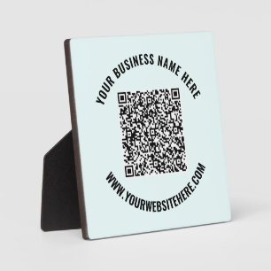 QR Code Nom Site Web Plaque Entreprise Promotion