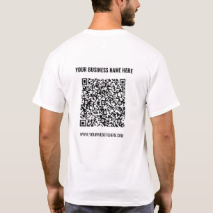 QR Code Nom Site Web Promotionnels Société T-Shirt