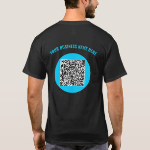 QR Code personnalisé Texte et couleurs T-shirt pro
