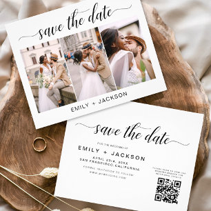 QR Code - Save Date Modern Invitation 3 Photo