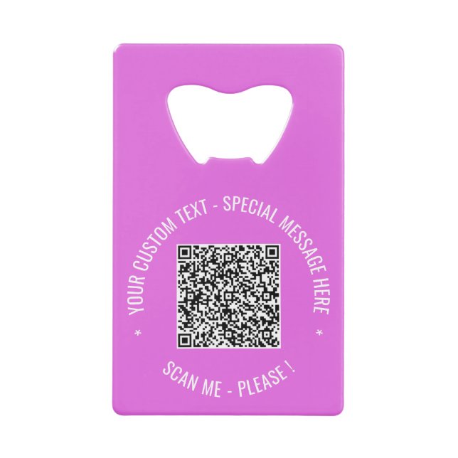 QR Code Scan Info Couleurs de texte personnalisées (Devant)