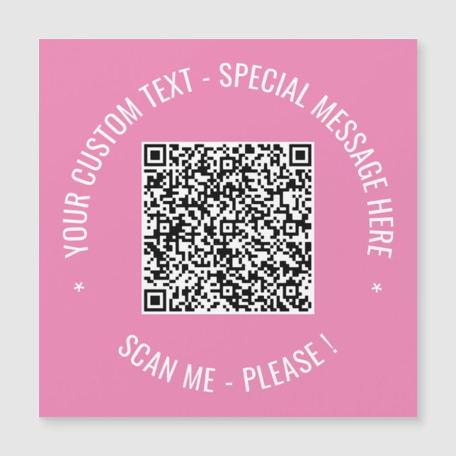 QR Code Scan Info Couleurs de texte personnalisées (Devant)