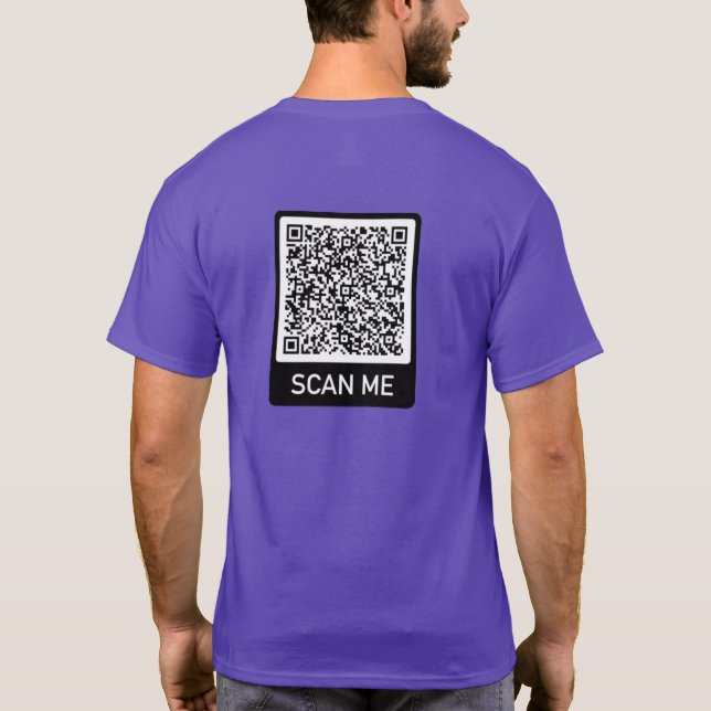 QR Code Scan Info Funny T-Shirt (Dos)