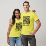 QR Code Scan Info Funny T-Shirt Text Ne pas me sca<br><div class="desc">Choisissez Couleur - Votre QR Code Scan Info Personnalisé Moderne Promotionnel ou Personnalisé T-shirts / Cadeau - Ajouter votre QR Code - Image ou logo - photo / ou texte / plus - Redimensionner et déplacer ou ajouter des éléments - Image / Texte avec outil de personnalisation. Choisissez / Ajoutez...</div>