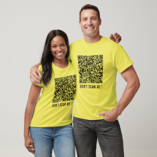 QR Code Scan Info Funny T-Shirt Text Ne pas me sca