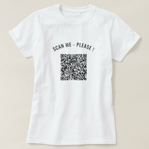 QR Code Scan Info Texte Personnalisé Funny T-Shirt