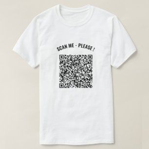 QR Code Scan Info Texte personnalisé Jouer T-Shirt