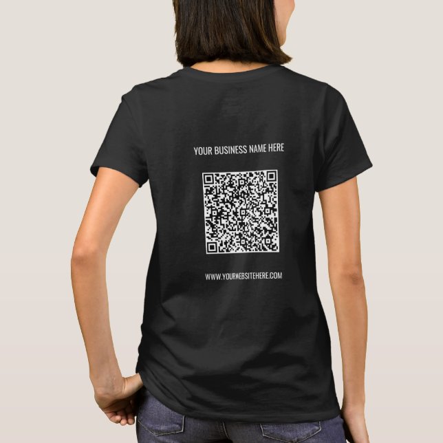 QR Code Scan Info Texte personnalisé Votre T-shirt (Dos)
