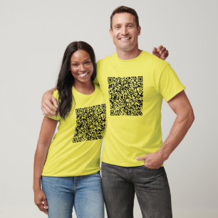 QR Code Scan Info Votre Message Drôle T-Shirt