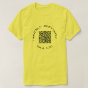 QR Code Scan Info Votre T-Shirt Texte Personnalisé