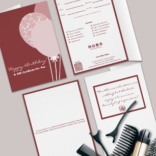 QR Code Services Heureux certificat cadeau d'anniv