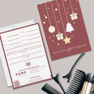 QR Code Services Note Décembre Certificat cadeau