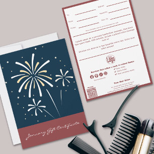 QR Code Services Note Janvier Certificat cadeau