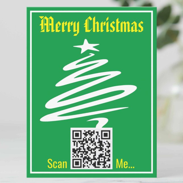 QR Code sur une carte postale de Noël (Créateur téléchargé)